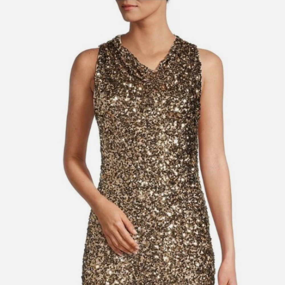 NWT Antonio Melani Phoenix Dress Multi Gold